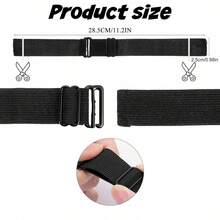 5/10 chiếc dây chun co giãn màu đen có thể điều chỉnh cho tóc giả, rộng 2.5cm. Phụ kiện tóc giả. - Xem 3
