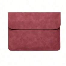 Laptop Sleeve Bag Case14-16inch Cashmere PU Waterproof Anti-Friction Compatible Apple Air Pro Laptop Tablet PC - Red - View 2