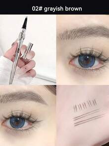 防水防汗眉笔 - 双头设计，防晕染配方，打造自然饱满眉妆 - 适合日常、特殊场合、送礼 - 适合浅棕色至深棕色发色 - 化妆品必备，日常妆容，简约设计，可叠加显色，适合爱美人士，轻松勾勒眉形，精准上妆，质地顺滑，新手友好 - 彩色 - 查看 17