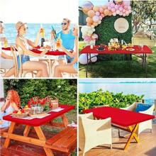 BRISCOES HOMEWARE Stretchable Polyester Tablecloth - Washable, Wrinkle-Resistant Rectangular Cover For Dining & Kitchen Parties - Nhiều màu - Xem 8