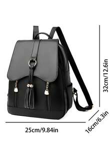 LANYIBAIGE Women's Backpack 2026 New PU Leather Double Shoulder Bag Large Capacity Student Backpacks Outdoor Travel Bag ﻿ - Black - View 5