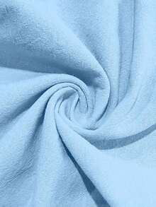 Men's Linen Wide Leg Casual Pants Are Loose Fitting, Breathable And Comfortable, Suitable For All Seasons And Versatile - 淺藍色 - 查看 6