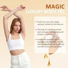 Magic Body Firming Oil - Tightens And Nourishes Arms, Legs, Abdomen And Whole Body | Contains Sweet Almond Oil, Evening Primrose Oil, Rosehip, Vitamin E, Geranium, Lavender And Kudzu Natural Body Massage Oil | Lightweight, Non-Greasy, Nourishing Formula, Luxurious Body Massage Oil Suitable For All Skin Types - Lavender - View 7