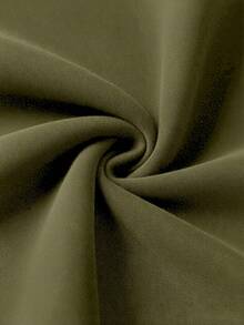 1件男士宽松半拉链领轻薄纯色卫衣 - 橄欖綠 - 查看 8