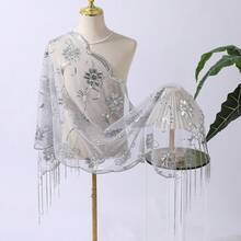 Elegant Long Tassel Chiffon Shawl For Bridesmaid And Wedding Party Evening Dinner Elegant Name Lady Summer Winter Spring Autumn - Multicolor - View 10