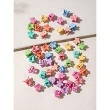 50pcs Mini Random Color Flower Design Cute Mini Hair Claw Casual St. Patrick's Day Summer Claw Clips Hair Clips Hair Jaw Clip Hair Clamps Hair Clutch Hair Catcher Clip School Stuff College Fall Winter Hair Accessories For Women For Vacation Outfits Woman Beach Accessories For Women - 彩色 - 查看 3