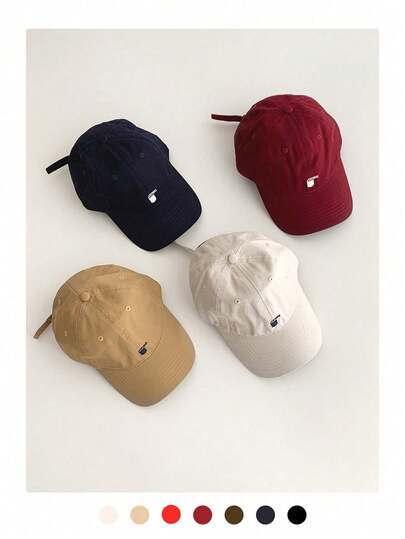 1pc Soft Top Curved Brim Baseball Cap With Letter Embroidery, Minimalist Snapback Hat, Unisex, Suitable For Spring/Summer Outdoor, Wide Brim Sun Protection