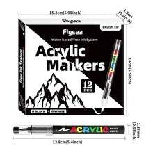 1支装直涂式软头丙烯马克笔，288/240/168/120/100/81/72/60/48/36/24/12/9/8色可选，学生专用，不透明，可叠涂水彩笔，外观精美，美术学生DIY彩色铅笔 - 馬克筆 - 查看 37