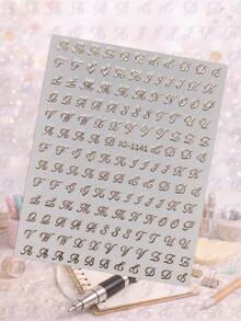 4/7 Sheets A-Z Alphabet Letter Stickers Script Decorative Planner Journal Scrapbook DIY Notebook Decoration Stickers For School Office Supplies School Supplies - Multicolor - View 10