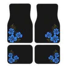 Juego de 4 alfombrillas flotantes azules, altamente absorbentes y compatibles con TESLA, SUV y sedanes - Hechas de poliéster duradero, fáciles de mantener, proporcionan protección para todo el año para los asientos delanteros y traseros, regalos perfectos tanto para hombres como para mujeres - Multicolor - Ver 2
