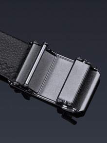 WilliamPOLO 星空图案搭扣超细纤维皮革腰带，男士可调节自动搭扣商务休闲腰带 - 槍色 - 查看 8