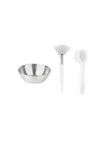 2/3/4/12pcs Beauty Therapist Facial Care Tool Set, Gold/Silver/Rose Gold Stainless Steel Face Mask Mixing Bowls, Fan-Shaped Spatula Flat Head Brush, Mask Brush Set + Mixing Bowls Combo, Essential SPA Tools For Women, Home & Travel Care Kit - Multicolor - View 13