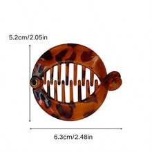 3pcs Small Acrylic Curved Hair Clips, Suitable For Women With Thin Hair, Sturdy And Non-Slip - Multicolor - View 4