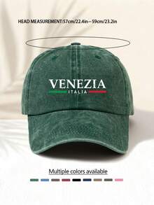1顶水洗棒球帽，印有“VENEZIA”字样，复古美式简约休闲百搭时尚，高品质装饰配饰，适合所有季节，男女皆宜的必备时尚单品。 - 水洗帽 - 查看 11