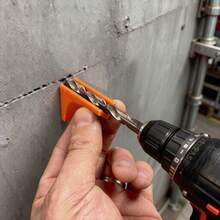 3件套钻孔导轨 | 垂直和方形定位工具，V型槽配合设计，比圆形导轨更耐磨更耐用 - 3件橘色 - 查看 1