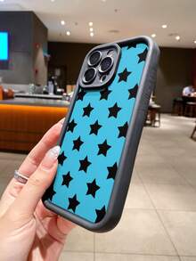 Stylish Black Star Design Transparent Protective Case For IPhone 17 AIR Pro, 16, 15 Pro Max, 14, 13, 12, 11, Anti-Drop High-End Niche Phone Cover - Takatake Kurohime - View 3