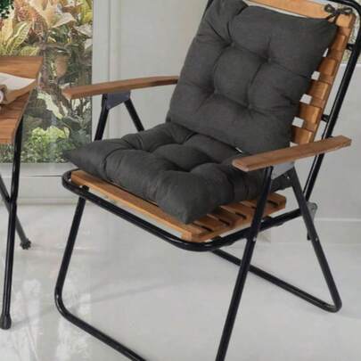 Premium Pofidik Set aus 4 Stuhlkissen 40x40 cm, speziell gesteppt, gepolstert, mit Bändern zum Befestigen, bequeme Sitzkissen