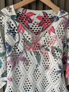 Elegant Women Knit Sweater, Spring/Summer - Pink - View 3