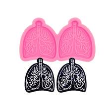 1pc Ambulance Medical Equipment Epoxy Resin Mold Syringe Saline Bag Silicone Mold Lung Epoxy Resin DIY Keychain Decoration Necklace Pendant Jewelry Making - Pink - View 11