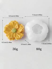 Multifunctional Flower Silicone Mold - Suitable For Scented Candles/Handmade Soaps/Plaster Fragrance Stones/Mousse Desserts - 3D Stereoscopic Flower Design - Flower Candle Mold - View 10