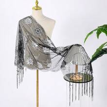 Elegant Long Tassel Chiffon Shawl For Bridesmaid And Wedding Party Evening Dinner Elegant Name Lady Summer Winter Spring Autumn - Multicolor - View 11