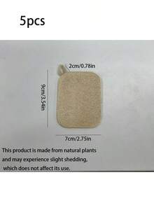 1/5pcs Natural Sea Sponge Bath Brush - Gentle Exfoliating Bath Sponge, Unisex, Suitable For Daily Use Or Kitchen Cleaning - A - View 2