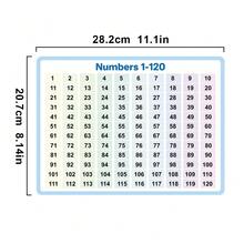Lachilly 10张装可擦写白板卡，8英寸 x 11英寸小白板数轴120数字表十格图，数学教具加减法游戏，学生课堂必备教师用品，数学学习工具 - 彩色 - 查看 4