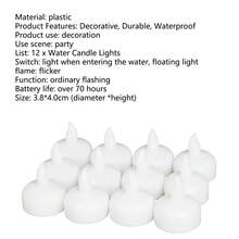 12/24pcs Battery Operated Flameless Floating LED Tea Lights, Warm White Flickering LED Candles, Large Pack For Wedding Party, Vase, Pool, Bathtub, SPA Decor - Floating Style - View 10