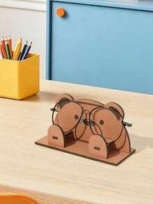 1pc Creative Animal Shaped Fashion Glasses Storage Rack, Detachable Wooden Desktop Eyeglasses Display Stand, Animal Shaped Glasses Organizer, Vanity Eyewear Holder - Animal - View 5