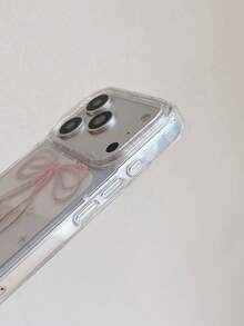 新款闪亮蝴蝶结17 Pro Max手机壳，透明独特时尚防摔全包手机壳，兼容 16 Pro、15 - 彩色 - 查看 3