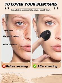 26PCS Makeup Tools Set Including:20PCS Makeup Brush Set+3PCS Triangle Powder Puffs+3PCS Mini Air Cushion Powder Puffs,All-In-One & Beginner-Friendly | Travel-Ready & Gift-Ready | Perfect For Newbies/Her - Multicolor - View 10