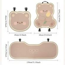 1pc Breathable Honeycomb Mesh Car Seat Cushion, Cute Cartoon Design, Suitable For All Seasons - Multicolor - View 7