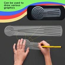 Mandala 3-In-1 (Compass + Protractor + Ruler) Drawing Tool, Mandala Art Template Ruler, Manual Tools In Large, Medium And Small Sizes - Mandala Painting Ruler - View 1