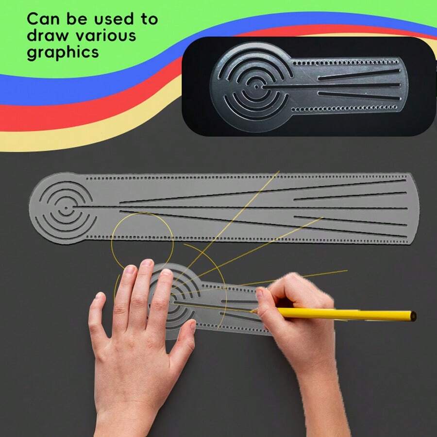 Mandala 3-In-1 (Compass + Protractor + Ruler) Drawing Tool, Mandala Art Template Ruler, Manual Tools In Large, Medium And Small Sizes - Mandala Painting Ruler - View 1