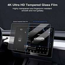 9H Hardness Scratch-Resistant Tempered Glass For /Y 2IN1 2Pcs, 15.4-Inch & 8-Inch Dual Screen, Shatterproof Anti-Fingerprint Protection, Easy Install No Bubble For Highland Navigation Display - Model 3/Y HD (2024-2025) - View 7