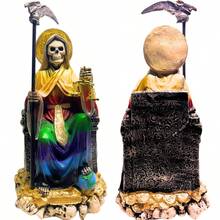 Santa Muerte Suprema 7 Potencias  30 cm - Poder Absoluto, Protección, Dominio, Respeto, Justicia, Defensa Corta Brujería - Multicolor - Ver 2