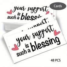 24/48 Pcs 'Your Support Is Such A Blessing' Thank You Cards - Perfect For Customer Appreciation, Small Business - Business Packaging Inserts - A - View 9
