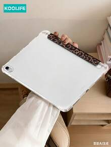 Koolife 1pc Leopard Print Tablet Protective Case, Magnetic Closure With Pen Slot, Y-Fold Stand Acrylic Case, Suitable For 10.9/Air4/5/6/10.2/10th/Pro11 2024/9.7/10.5, Compatible With S7/S8/S9/S6/S7+/S8+/S7FE/A11+/A8/A9 - Leopard - View 5
