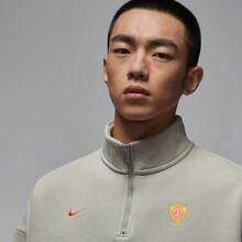 Jordan Áo nỉ nam AS M J FLT GFX FLC QZ cổ đứng, kiểu dáng thường ngày, đa năng, chất liệu dệt kim, mã sản phẩm IF1817-334 - Xám - Xem 3