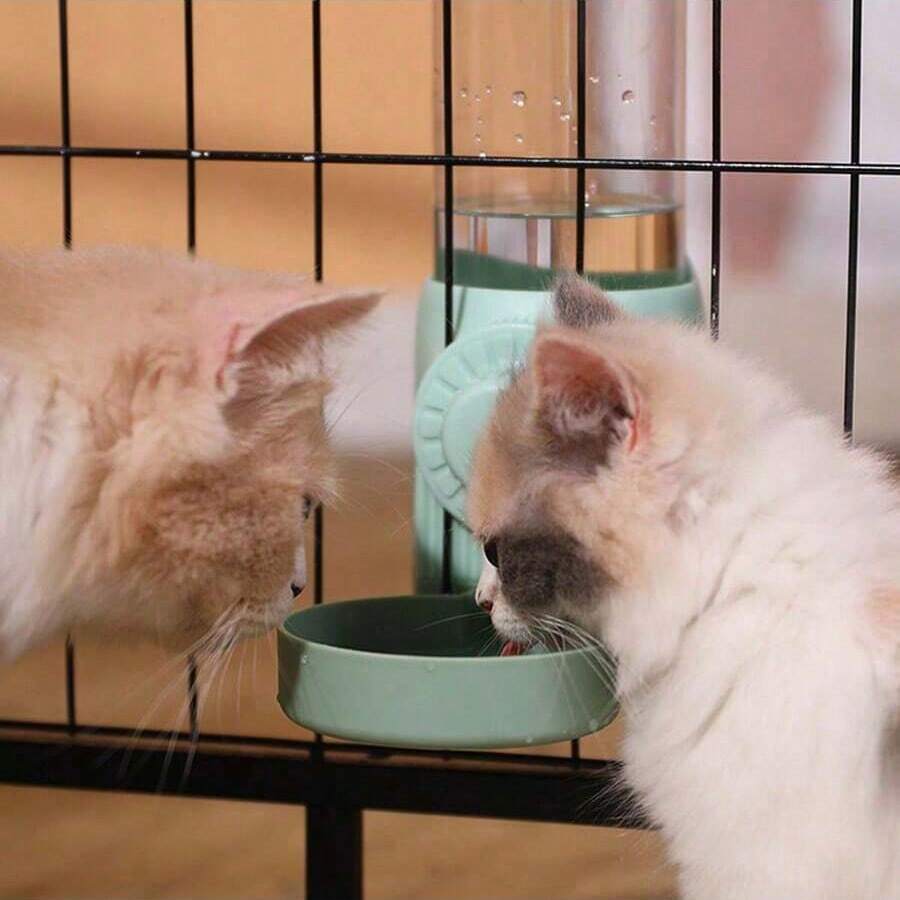 1件宠物用品，壁挂式宠物饮水器，猫咪水杯悬挂式水瓶，防溢狗咪饮水器，免喷水饮水器 - 500ml - 查看 1