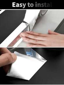 Heavy Duty High Temperature Silver Aluminum Foil Tape For HVAC Duct Systems, Dryer Vents, Automotive Exhaust Repair, Furnace Pipe Wrapping, Metal Bonding, Insulation, EMI Shielding, DIY Crafts - 1PC[Long:393.7in/Wide:1.18IN] - View 7