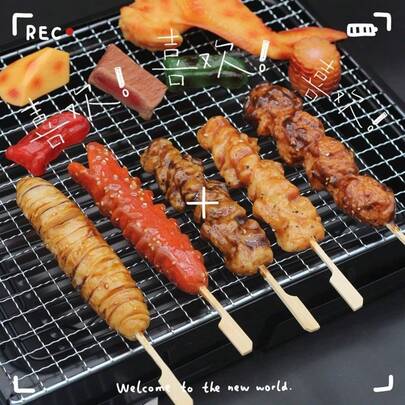 1pc Latest Trending Convenience Store Realistic Food Model, Japanese Charcoal Grilled Chicken Skewer, Perfect Gift - Birthday, Ideal, Surprise, Holiday, Seasonal, Halloween, Christmas, Gamer, Easter