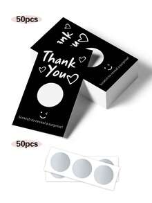 50pcs Blank Scratch-Off Cards, DIY Gift Certificates And Coupon Cards Suitable For Hair Salons, Nail Spas And Small Businesses, Perfect For Holidays, Birthdays, Anniversaries And Party Games - Scratch Card - View 11