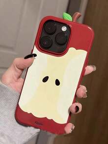 3D Core Design Phone Compatible With 16, 15 Pro, 14 Pro, 13, 12, 11, XS, XR, Stylish And Protective Silicone Cover - Red - View 3