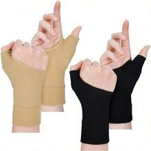 Thumb Compression Gloves, Fingerless Design, With Gel Pads, Provide Joint Support, Breathable Wrist Brace - Multicolor - View 6