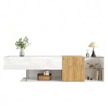 Television Stands & Entertainment Centers - Natural, White - View 6
