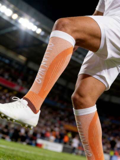 OU LIAN NIAO 3 Paar Athletische Basketball & Fußball Stützstrümpfe - Ermüdungsmindernd & Komfortabel - Perfekt für Laufen, Wandern, Training - Erhältlich in 6 leuchtenden Farben, S/M, L/XL