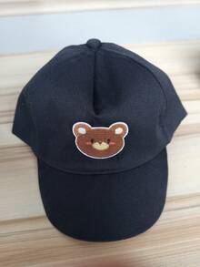 1顶 6-36个月 婴儿可爱棕熊刺绣柔软可调节棒球帽，适合男宝宝和女宝宝日常外出休闲穿着 - 小棕熊圖案 - 查看 16