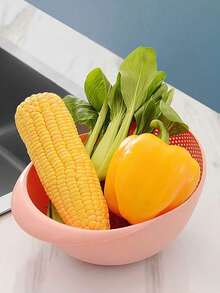 Rice Washing Filter Net, Plastic Rice Washing Bowl, Vegetable & Fruit Draining Basket - View 10