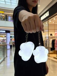 1个可爱猫爪心形包包灯，USB充电触控迷你便携钱包/手提包触摸灯，女士礼物迷你手电筒装饰氛围灯，最佳礼物 - 彩色 - 查看 5